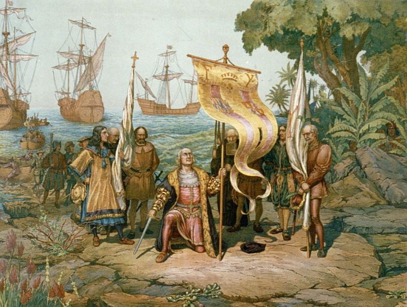 Christoper Columbus arrives in America